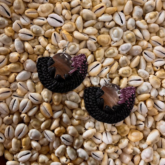 Black & Purple Rito Earring