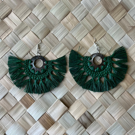 Forest Green Veu Earring